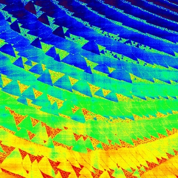 Atomically flat steps on a silicon surface